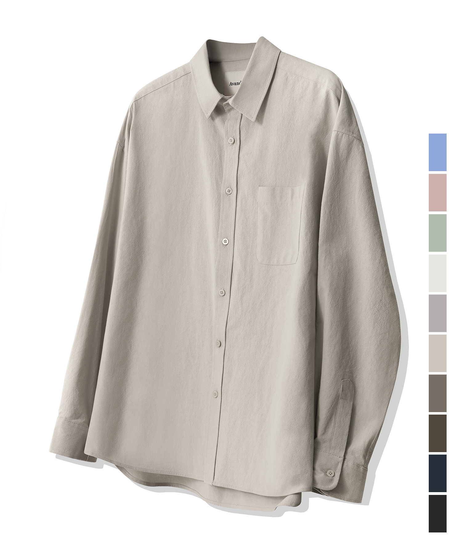 Overfit Plain Shirt_10Colors