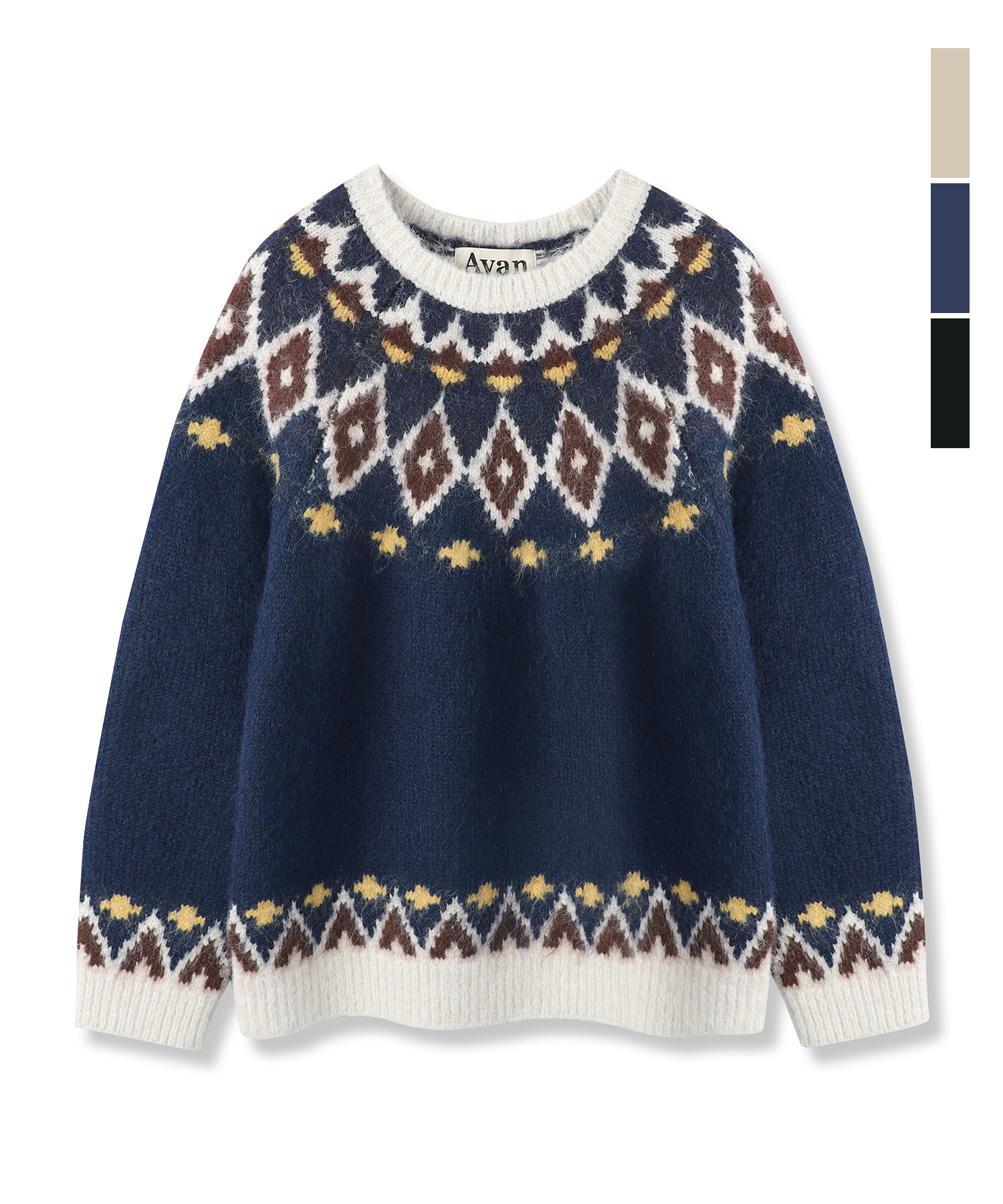 Alpine Fair-isle Knit_3Colors
