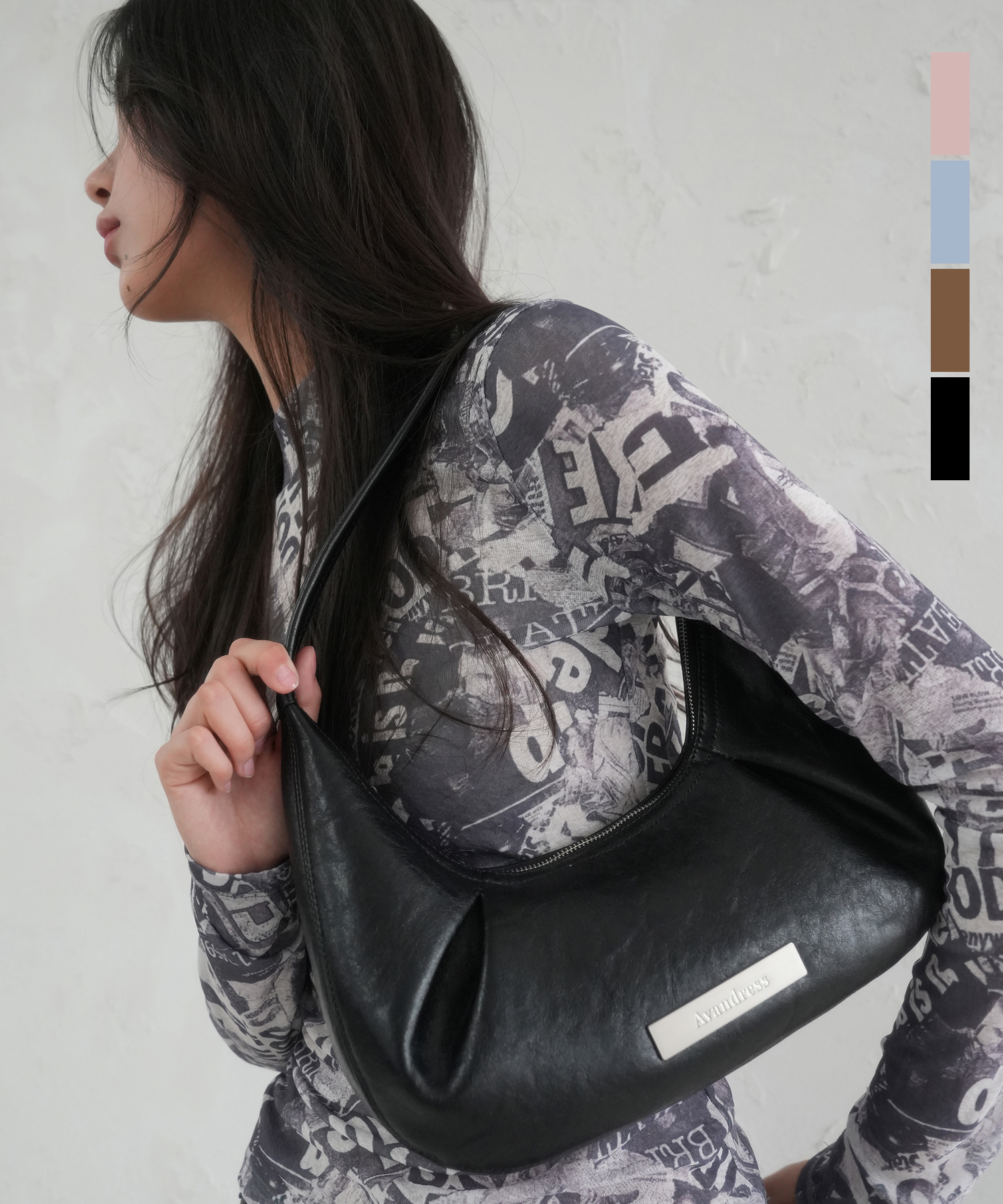 Mini-hole Curve Shoulder Bag - 4COL