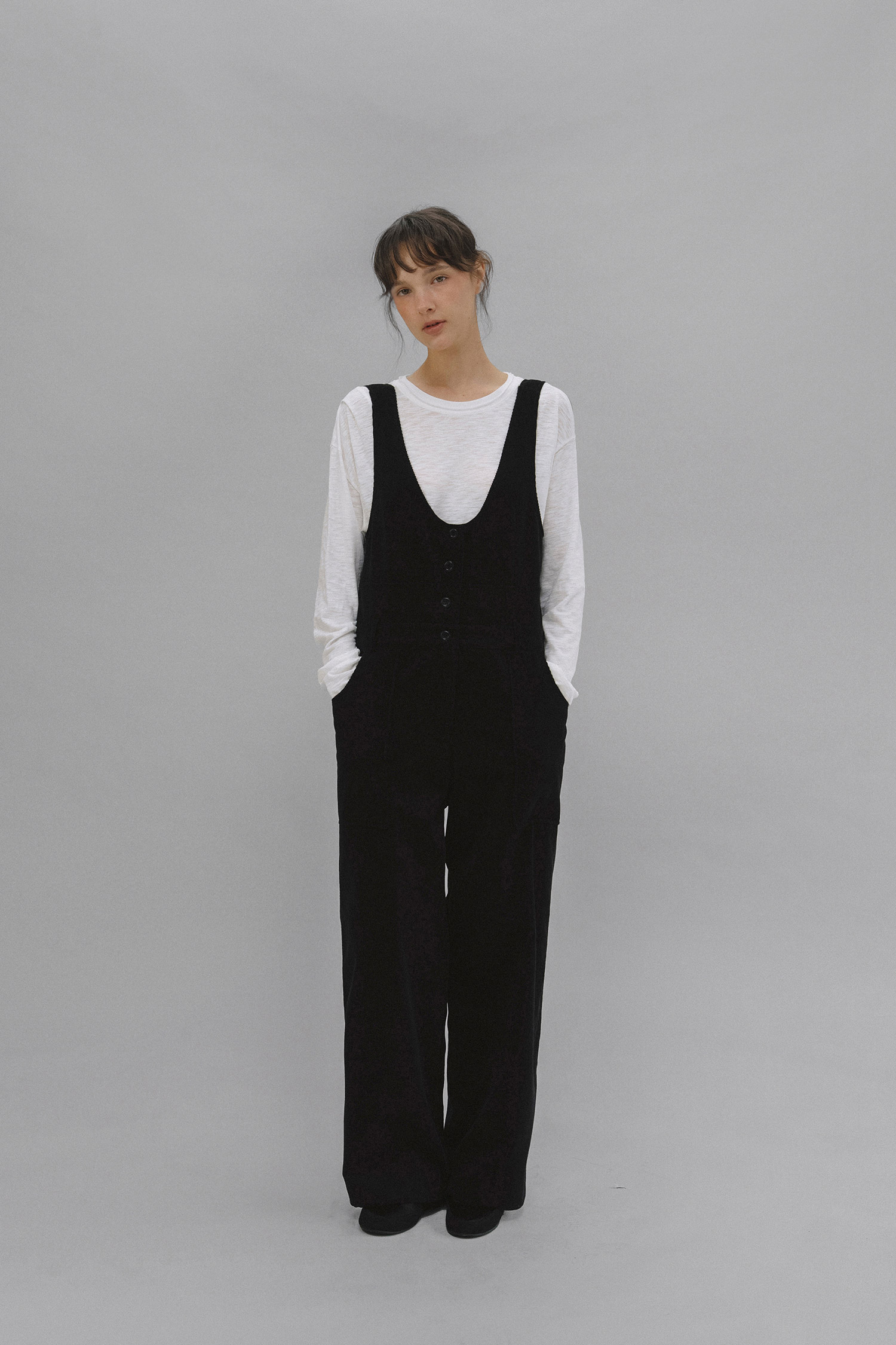 Buddy corduroy overall (black)