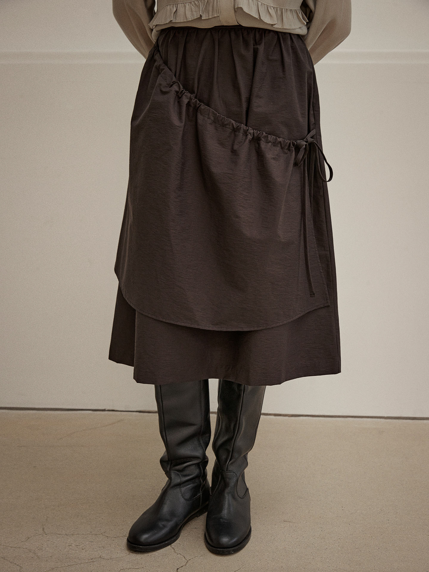 【購入特典】COTTON APRON SKIRT [ BLACK ]