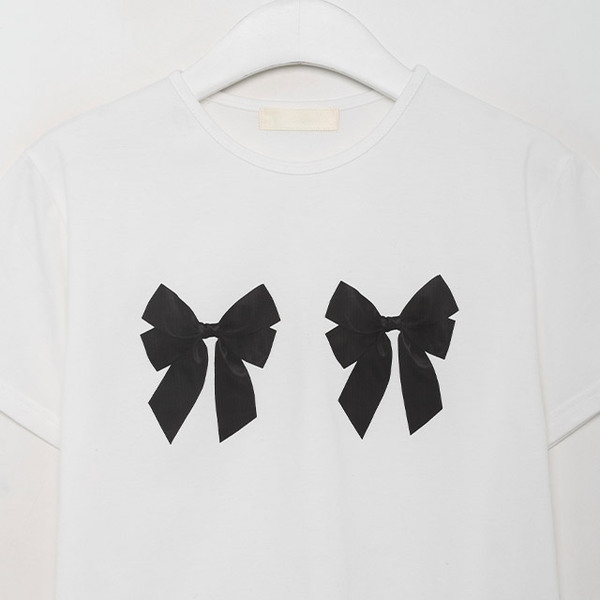 リボンプリントTシャツ | ファッション通販サイト NUGU