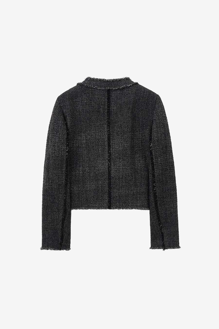 RIRI x INSILENCE] Vintage Studded Tweed Jacket CHARCOAL