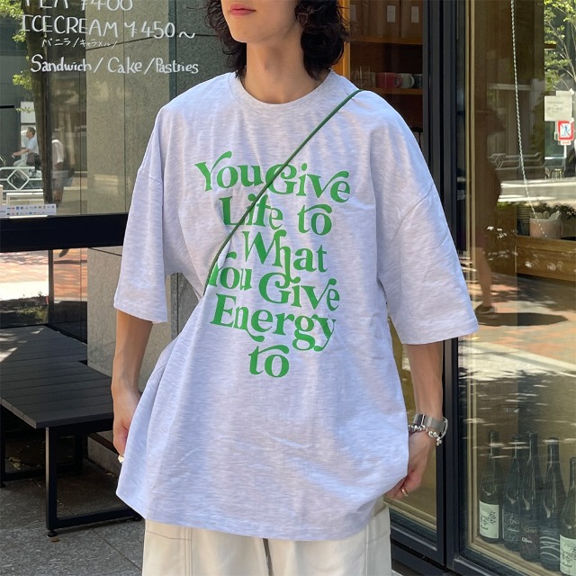 ユニセックス)ビックレタリングTシャツ | ファッション通販