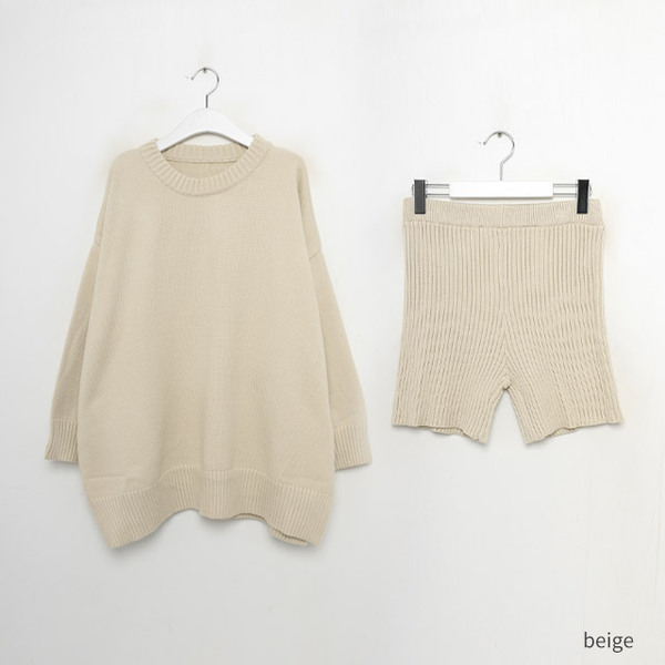 【美品】ハグオーワー⭐︎メランジニットパンツリブニットパンツbeige TANニットパンツ ニットパンツの季節別おすすめコーデ！GUに