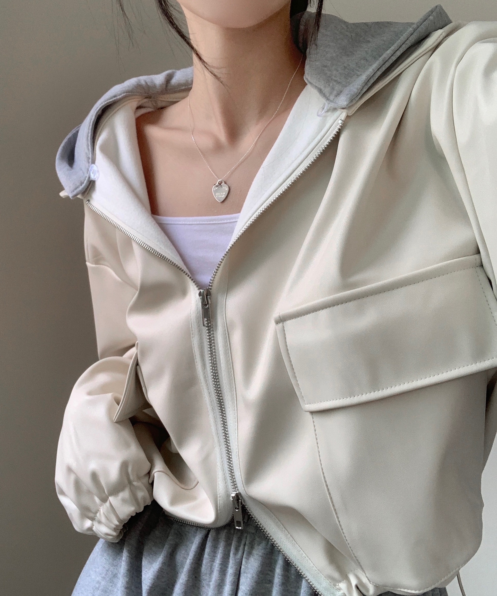 【PGG】新品未使用　サイズ5 軽量タフタ フードジャケット セール】 【23区×Oggiコラボ /撥水加工】中綿 パディングタフタ