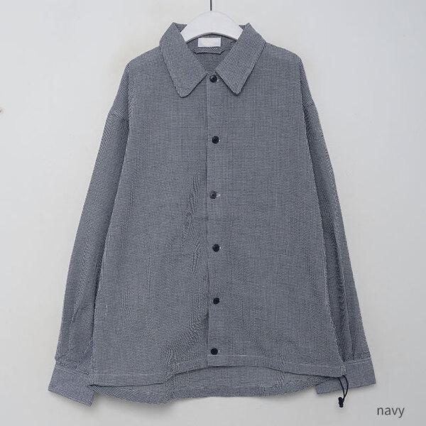 NOT CONVENTIONAL 22SSドローストリングシャツ チェックドローストリングシャツ | ファッション通販サイト NUGU