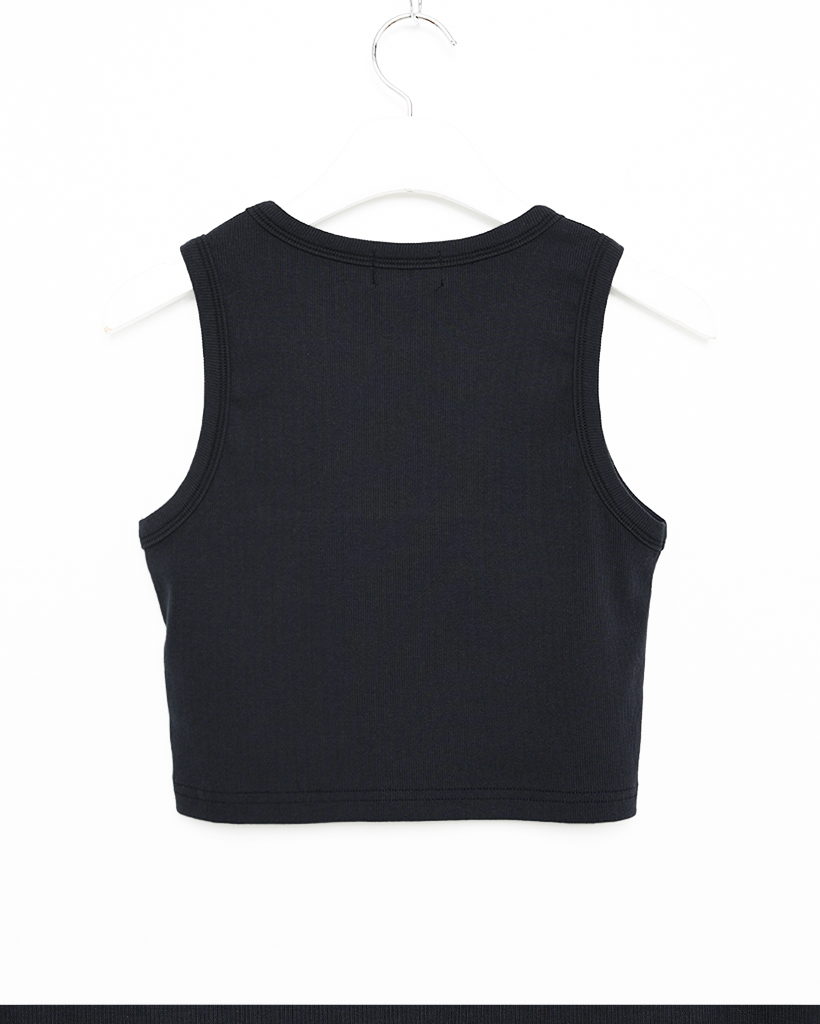 【新品未使用】GANNI クロシェノースリーブクロップド　プルオーバー セール】 GANNI コットン クロシェノースリーブクロップドプル