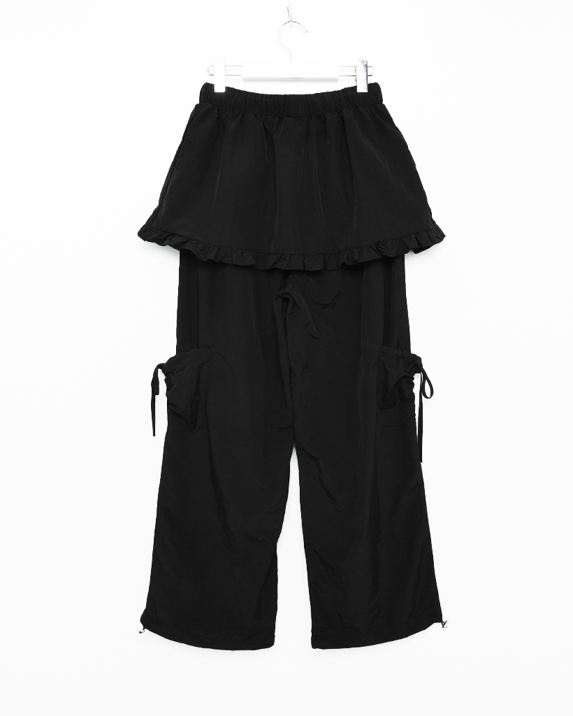 黒いフリル付き　シルクパンツ シルクフリルパンツ ｜ハウス オブ ロータス＜HOUSE OF LOTUS＞公式サイト