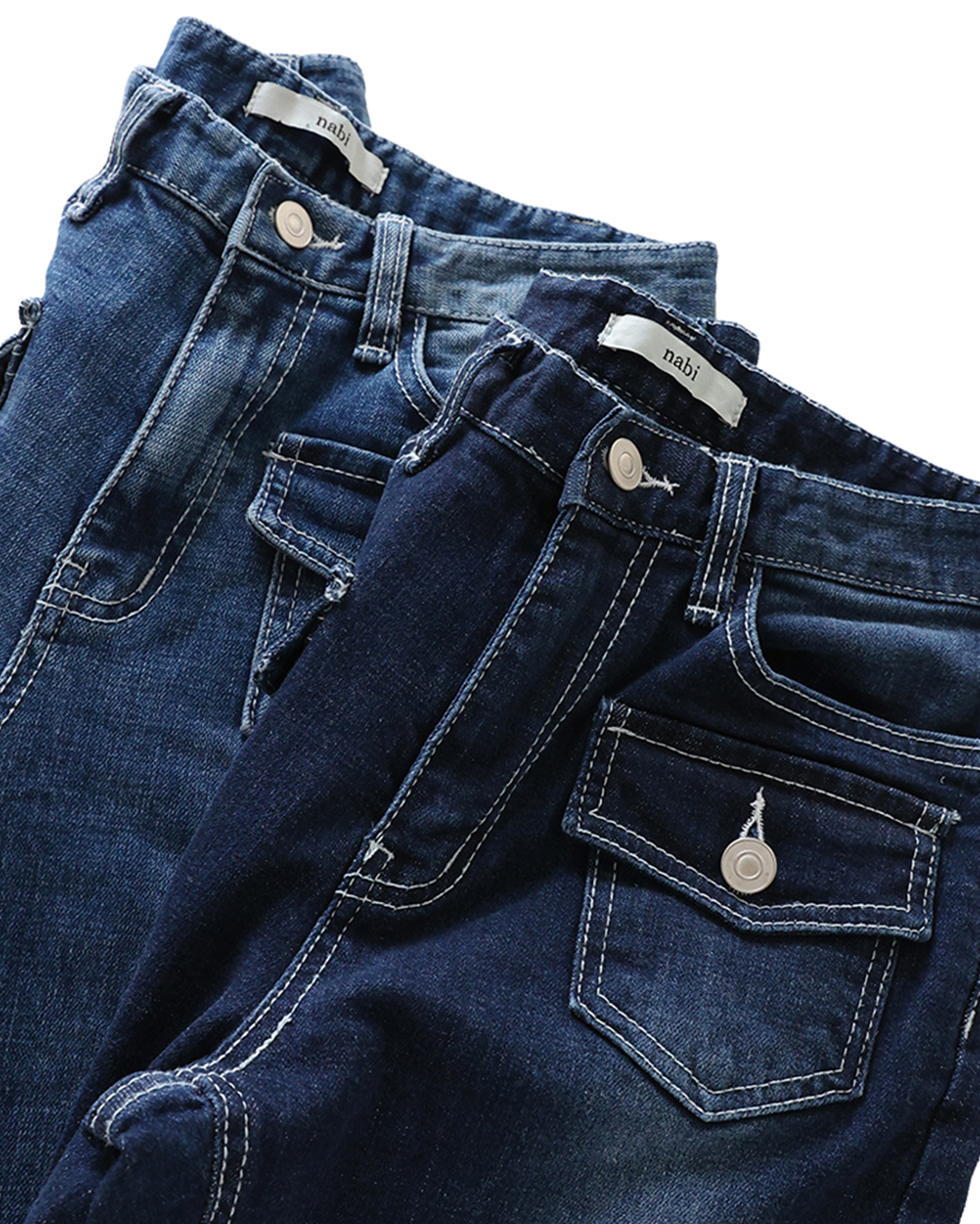 NUGUのnabi フロントポケットブーツカットデニムパンツ M 秋再入荷][14回再販](ORIGINAL) フロントポケットブーツカット