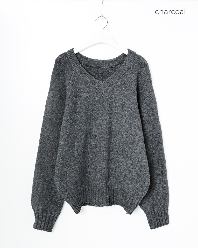 ハンドメイドv Vネックベーシックニット | ファッション通販サイト NUGU