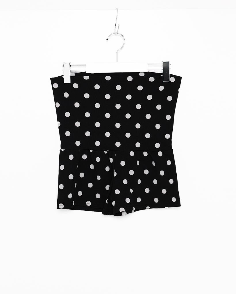 ドットミニTシャツ＆ラップショートパンツセット