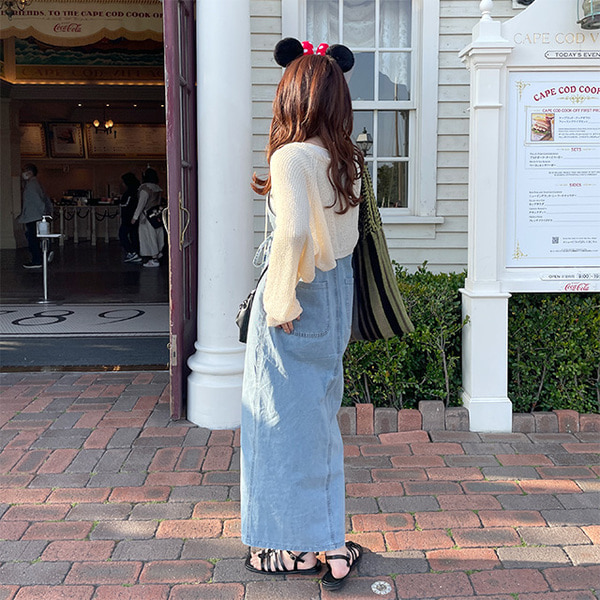 ストラップデニムロングワンピース | ファッション通販サイト NUGU