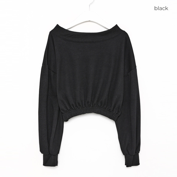 クロップドオープンショルダースウェットシャツ | ファッション通販