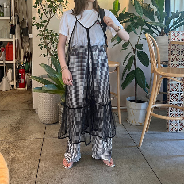 シースルーレイヤーロングキャミワンピース | ファッション通販