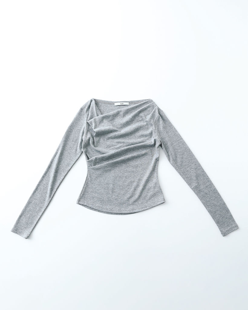 TWILL ツイル 3wayドレープネックシャツ ホワイト 11回再販](ORIGINAL) 3ウェイドレープネックTシャツ | ファッション