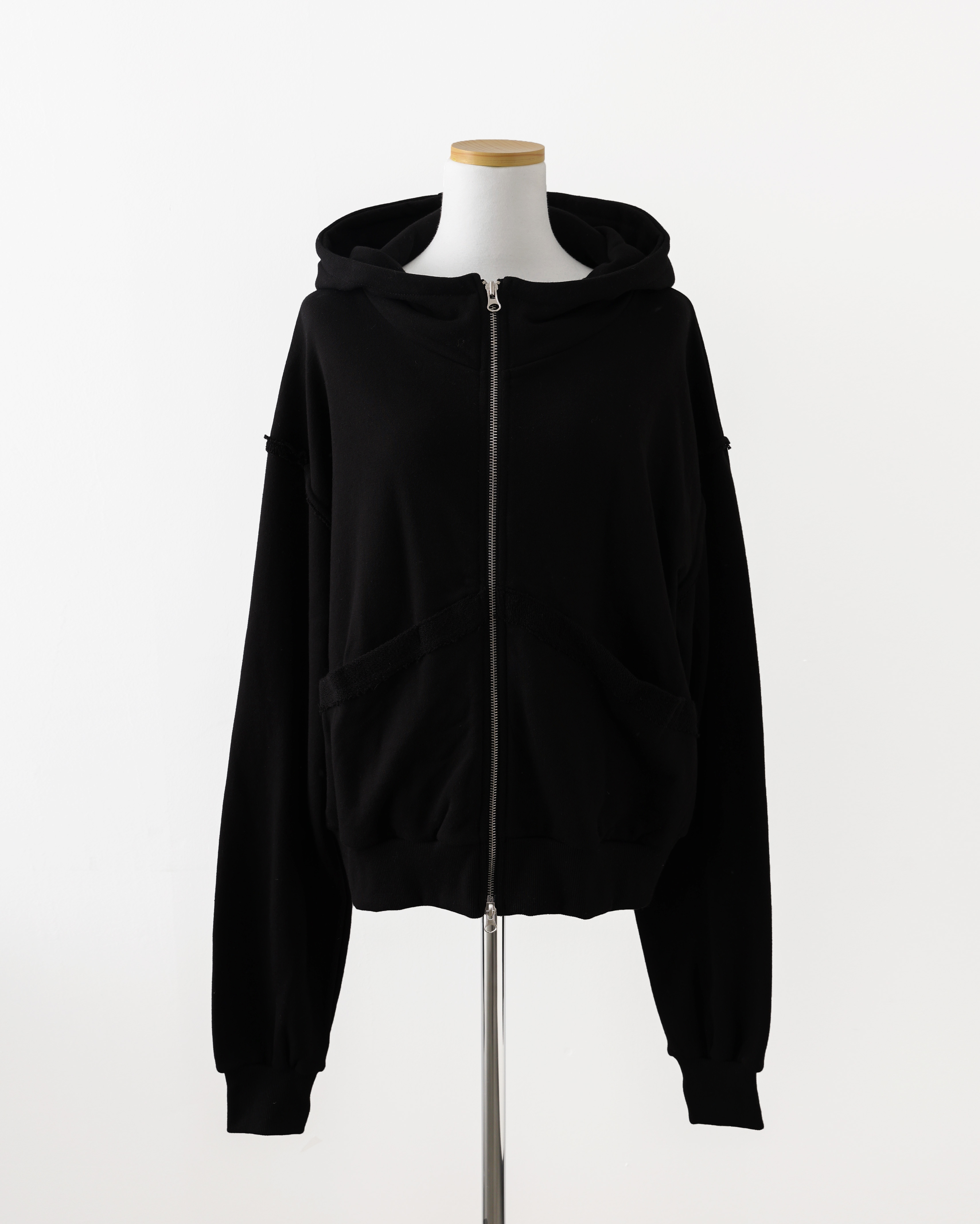 ORIGINAL) カットオフクロップド2wayジップパーカー | ファッション