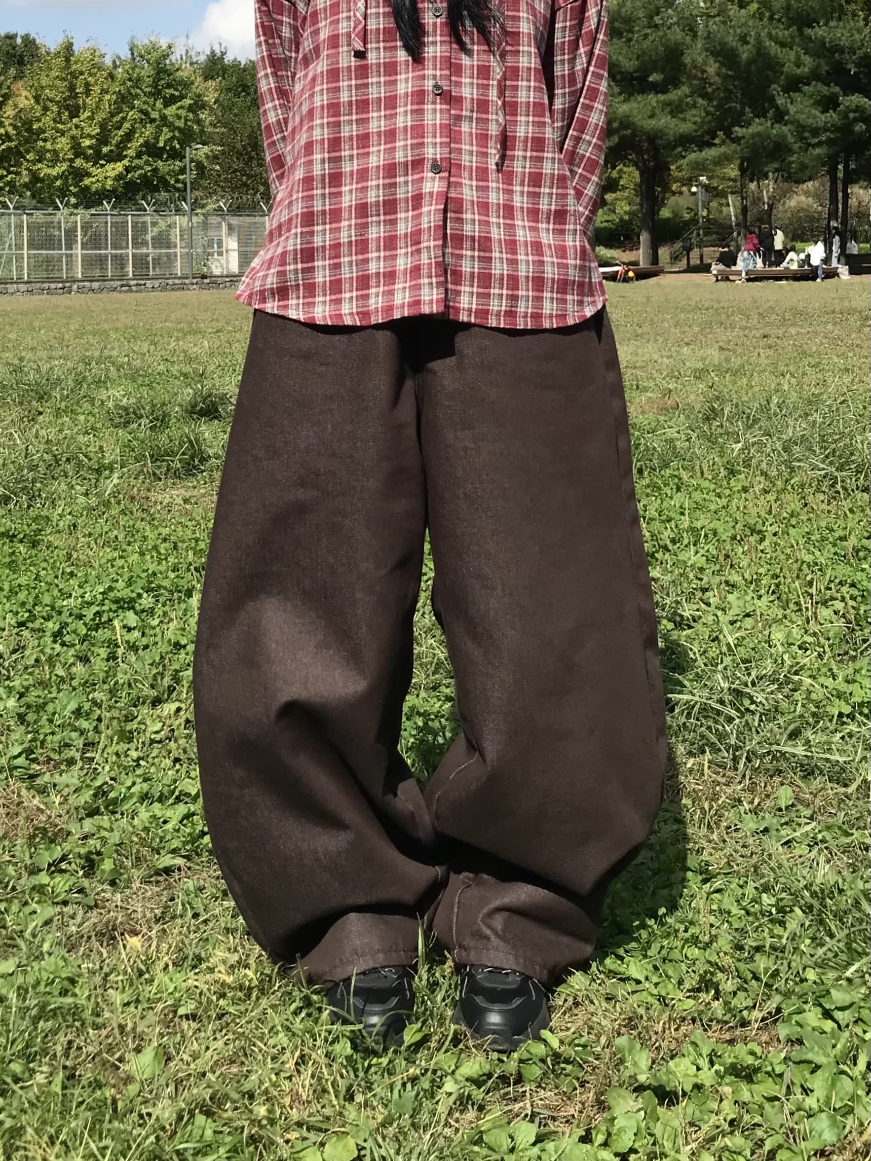 カーブ ワイド デニム パンツ