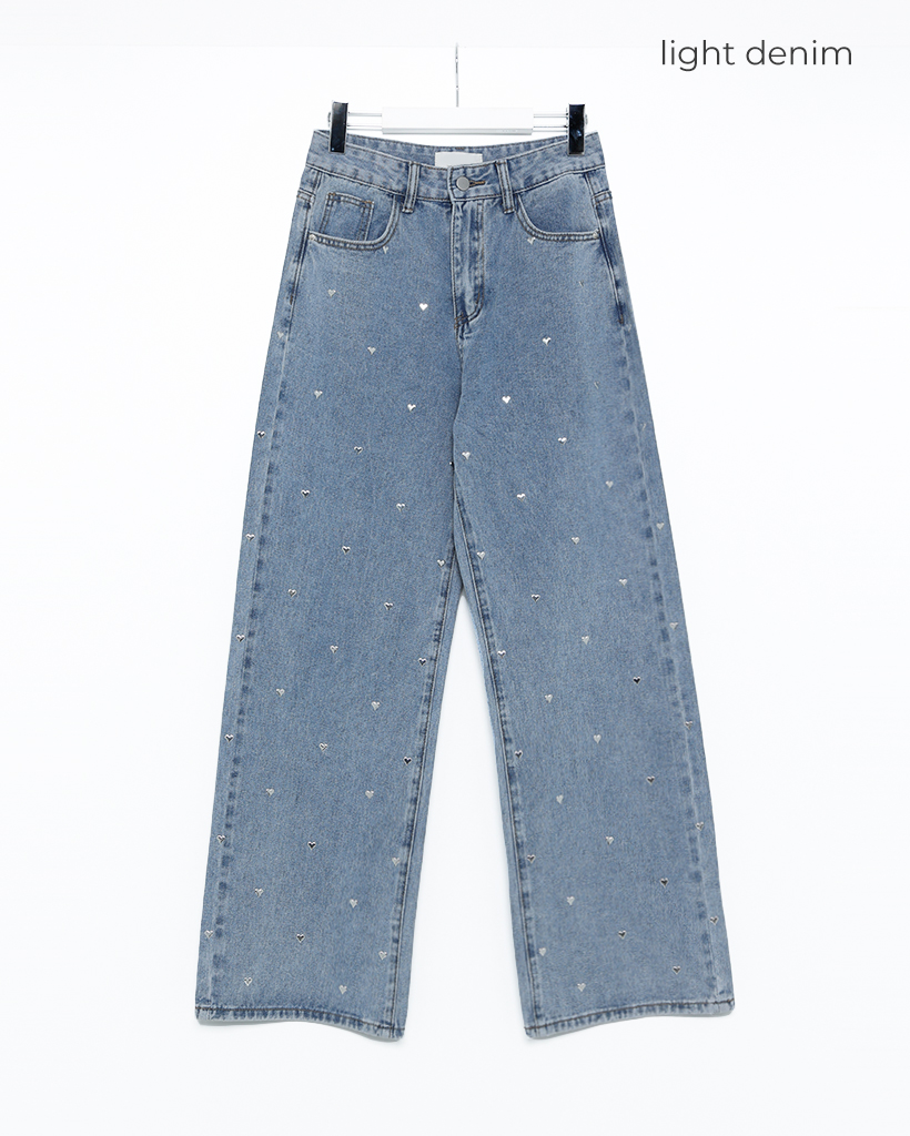 ハートスタッドデニムパンツ | ファッション通販サイト NUGU