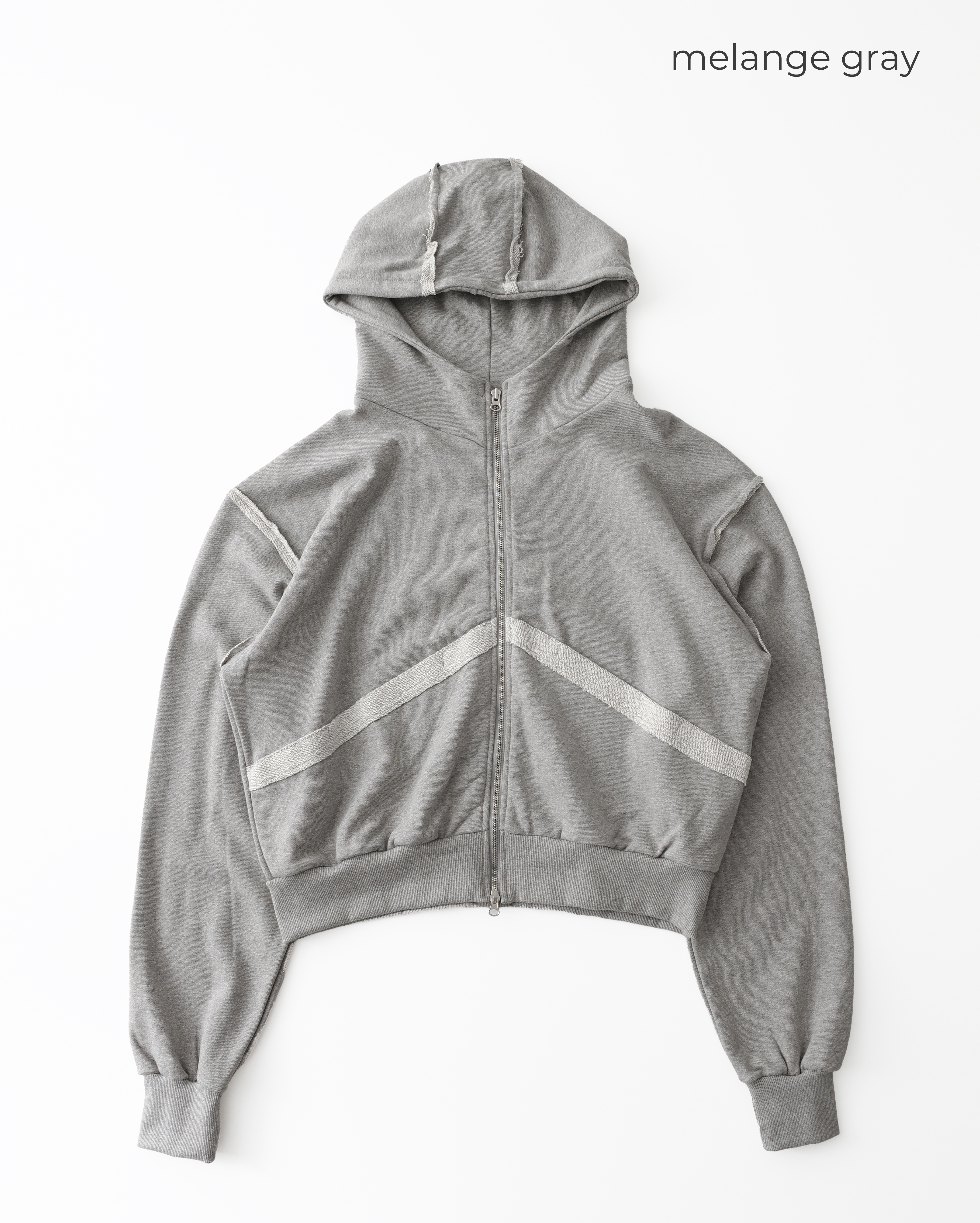 GLOWNY グレー クロップドパーカー GLOWNY グレー クロップドパーカー GLOWNY グレー クロップド