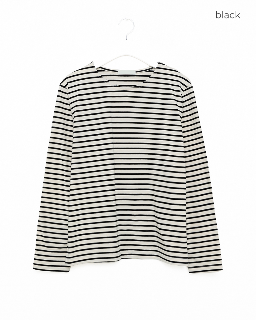 TRALALA ボーダー トップス ユニセックス)ラウンドボーダーTシャツ | ファッション通販