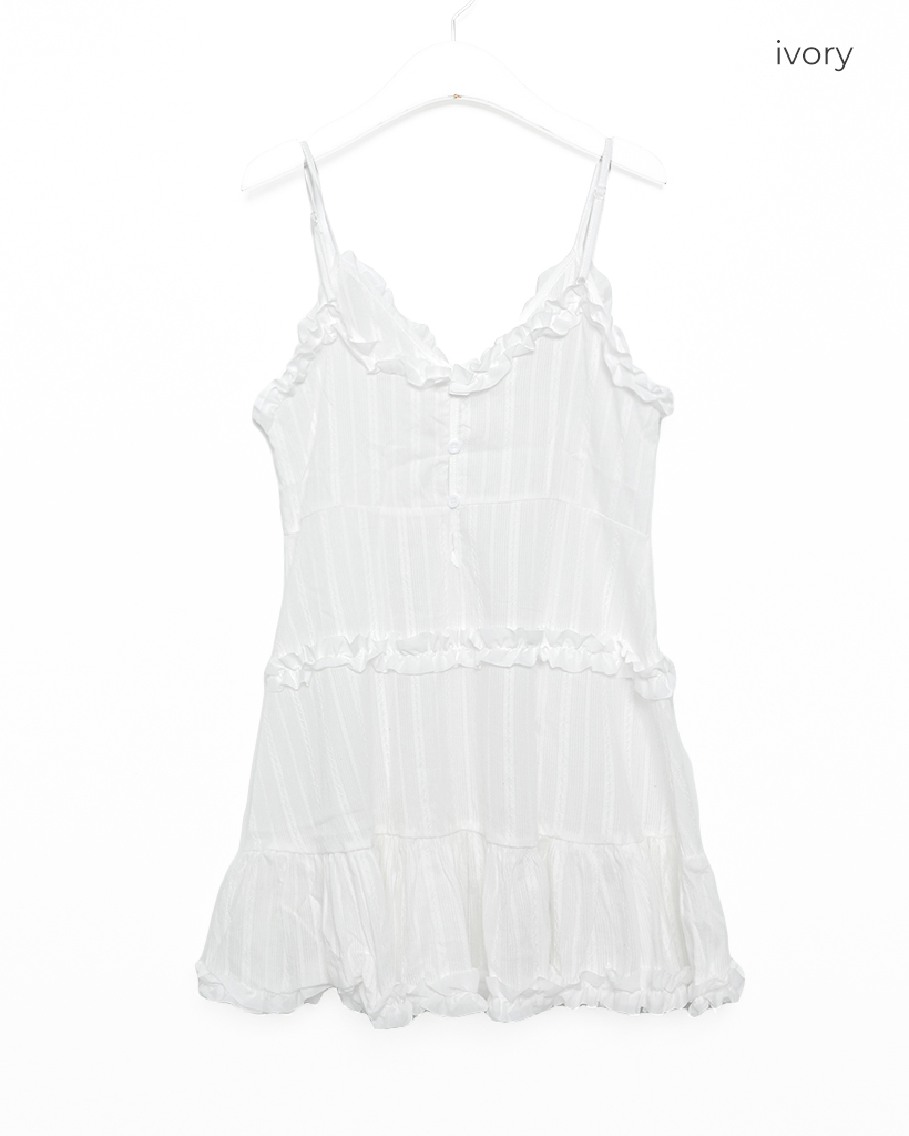 フリル付きティアードミニワンピース | ファッション通販サイト NUGU