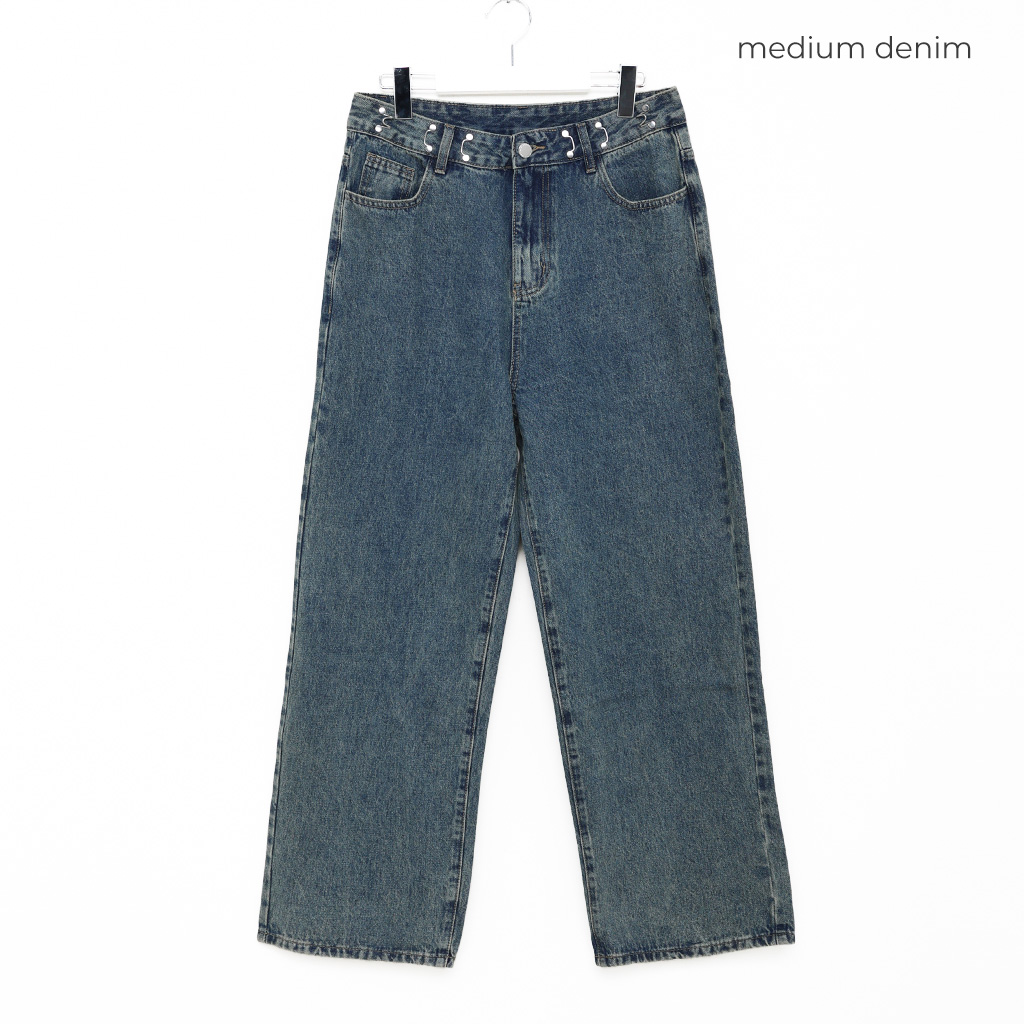 バックルウエストデニムパンツ | ファッション通販サイト NUGU