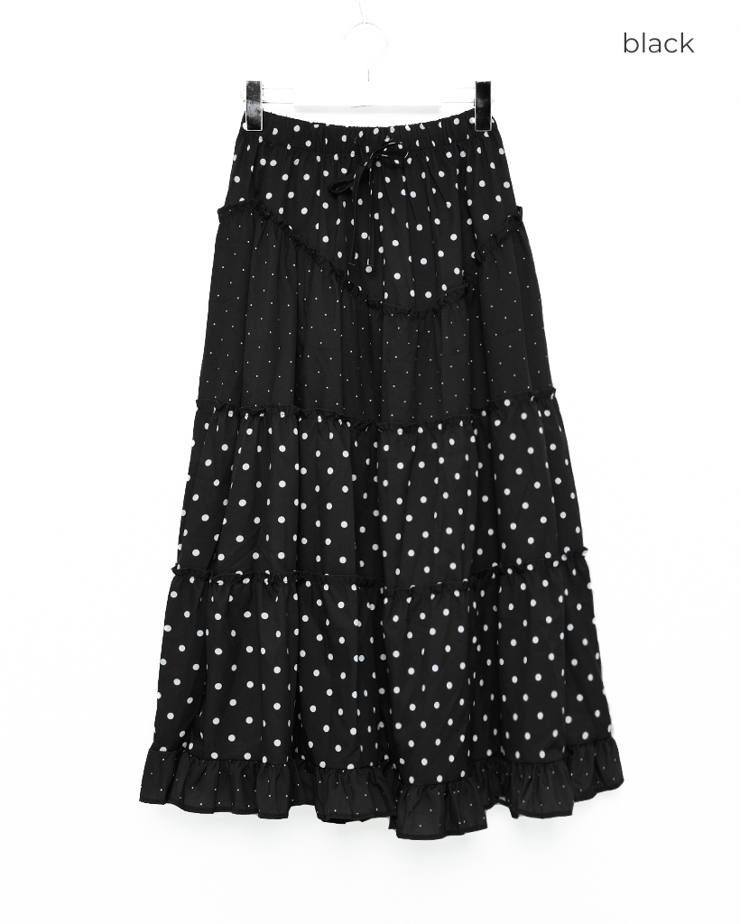 ドットフリルロングスカート | ファッション通販サイト NUGU