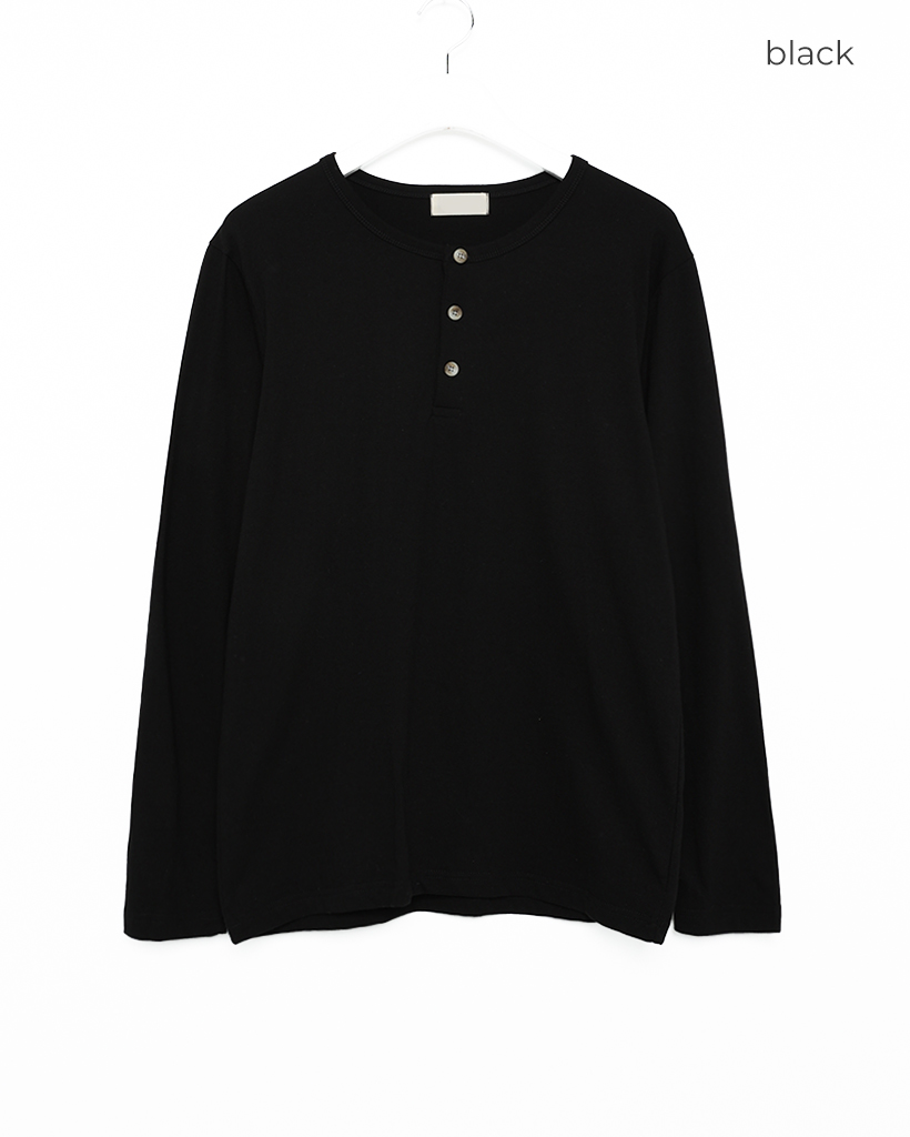 ベーシックスヘンリーネックロングTシャツ | ファッション通販