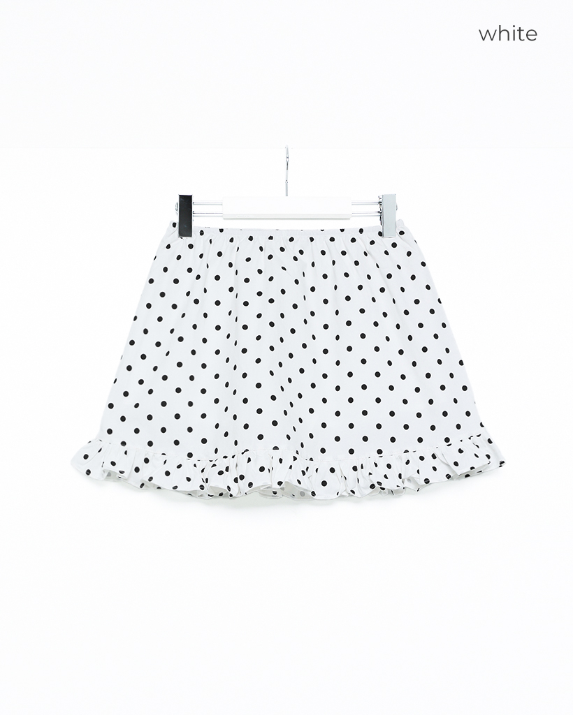 ドットフリルウエストゴムミニスカート | ファッション通販