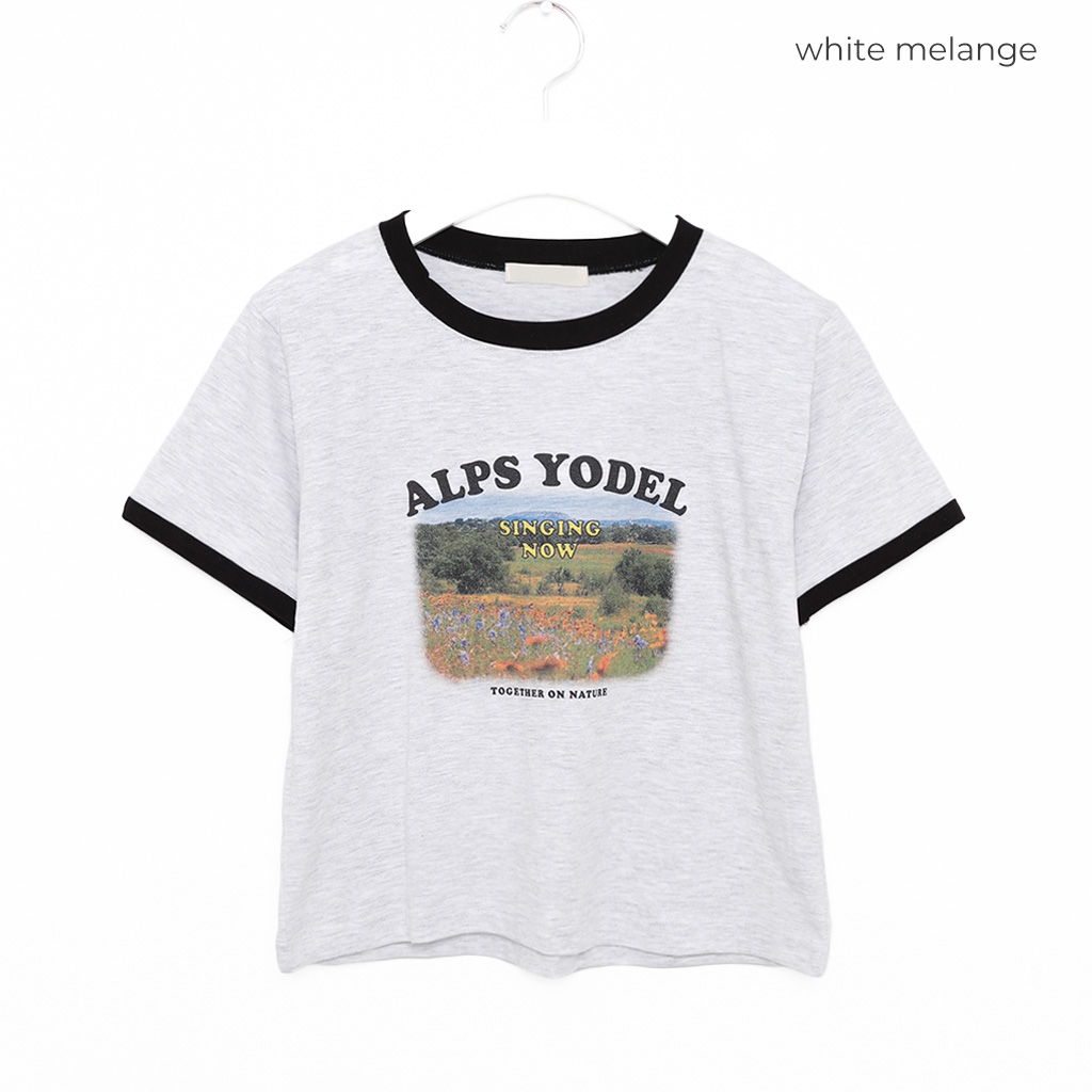 風景プリントバイカラー半袖Tシャツ | ファッション通販サイト NUGU 