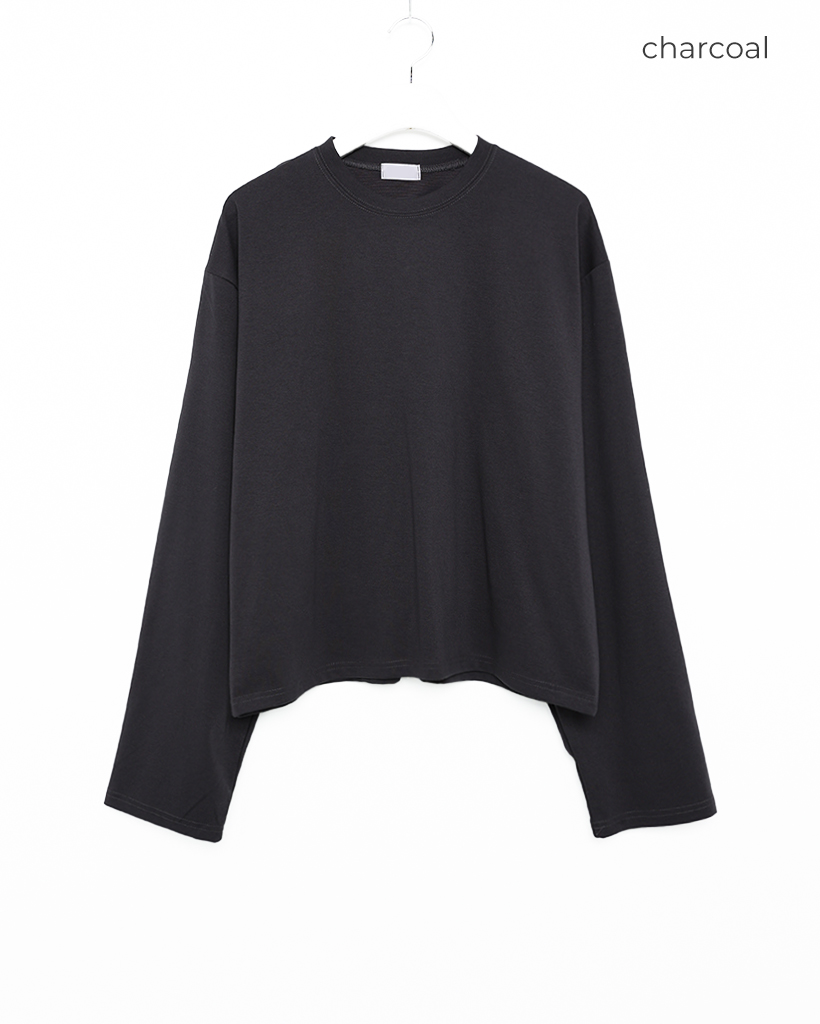 doublet ロングスリーブ クロップド Tシャツ セール】 パッチワーク クルーネック ロングスリーブ Tシャツ