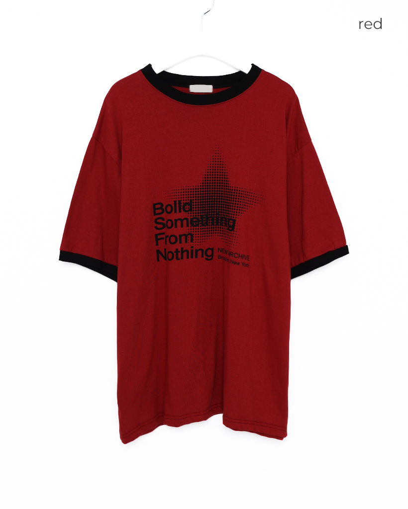 スターレタリングリンガーハーフTシャツ | ファッション通販