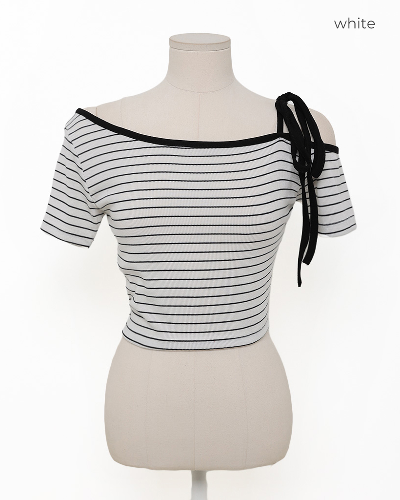 トレフルプラスワン♡完売ボーダーカットソー ワンショルダーボーダーT | ファッション通販サイト NUGU