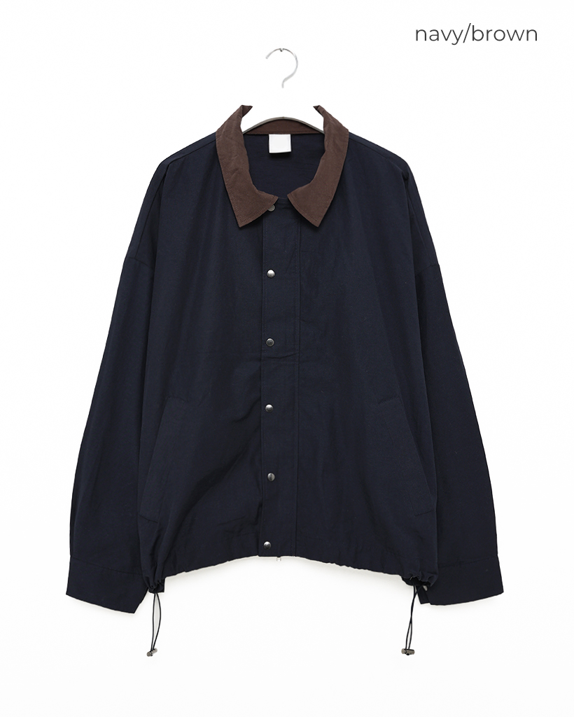 ユニセックス）ドローコードヘムバイカラーブルゾン | ファッション