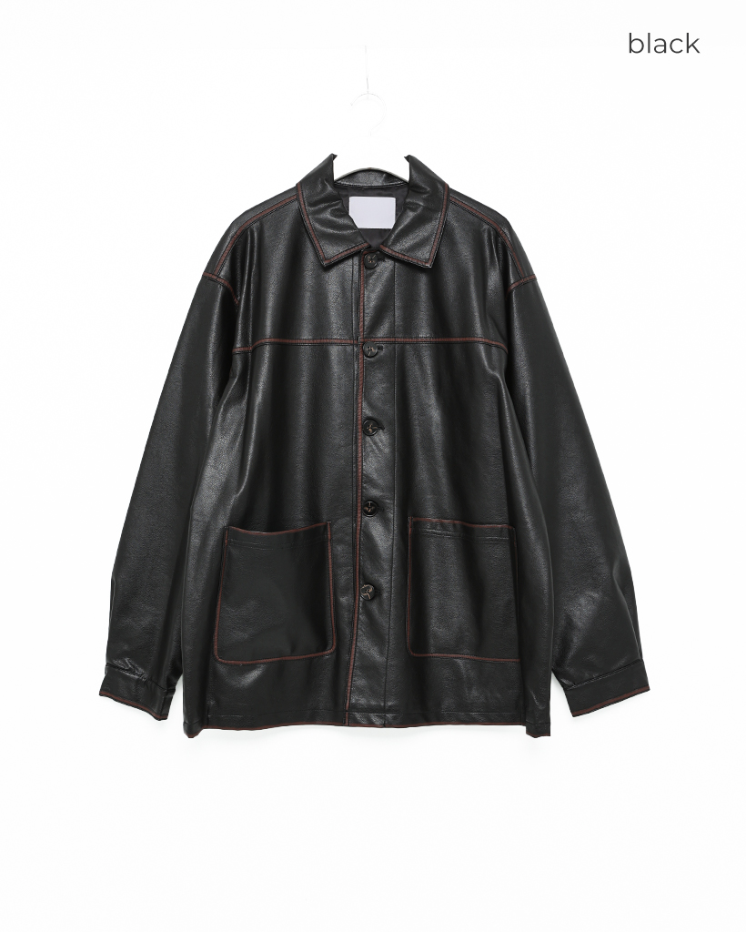 ユニセックス）ウォッシュヴィンテージハーフレザージャケット
