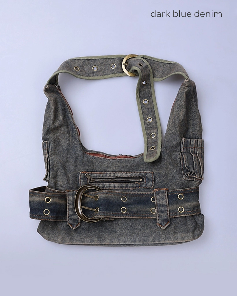【ふはち】刺繍デニムバック　No.655　ショルダーベルト ふはち】刺繍デニムバック No.655 ショルダーベルト ふはち様専用