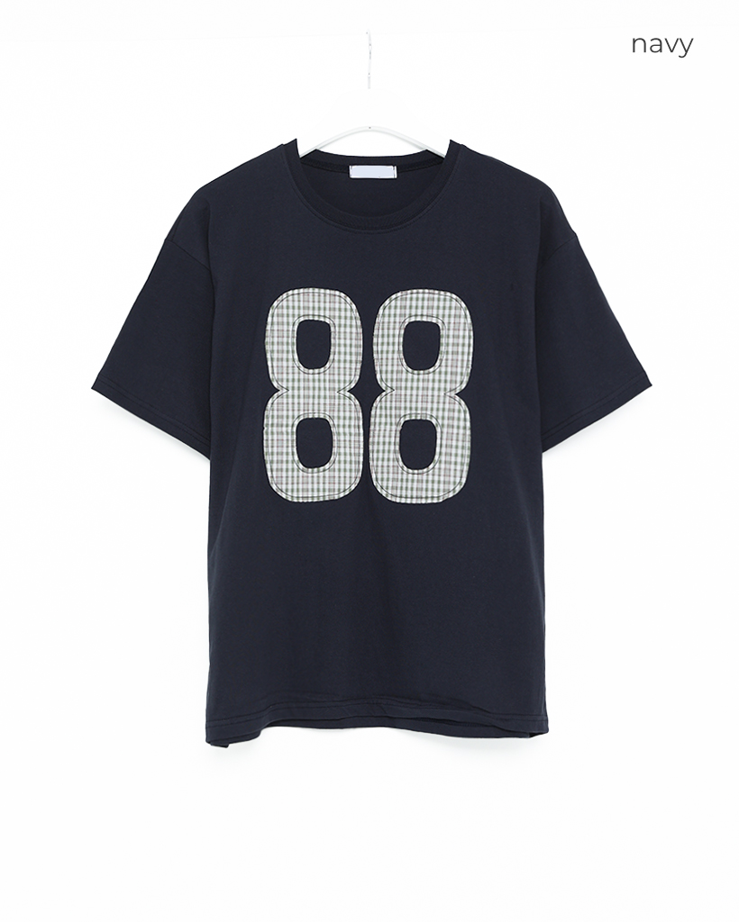 ナンバーパッチワークルーズフィット半袖Tシャツ | ファッション通販