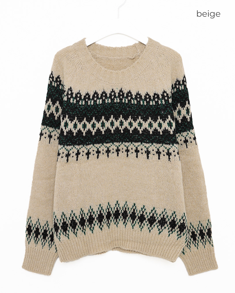 ノルディック柄ニット | ファッション通販サイト NUGU