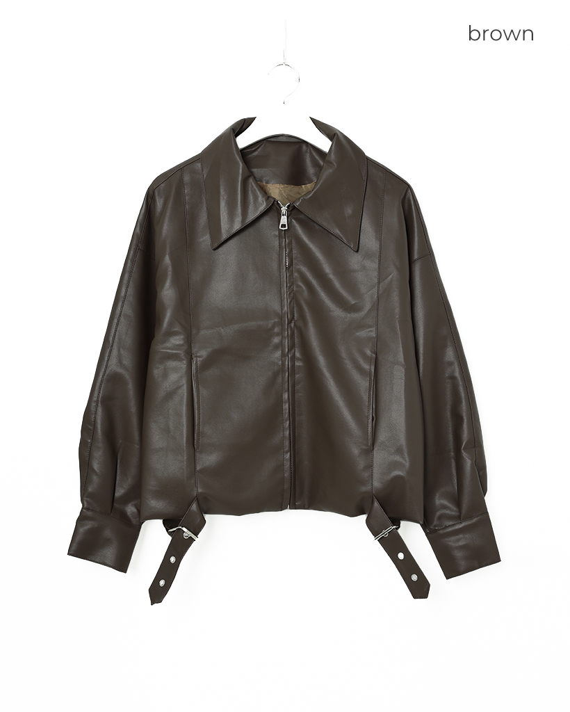 ビッグカラーレザージャケット | ファッション通販サイト NUGU