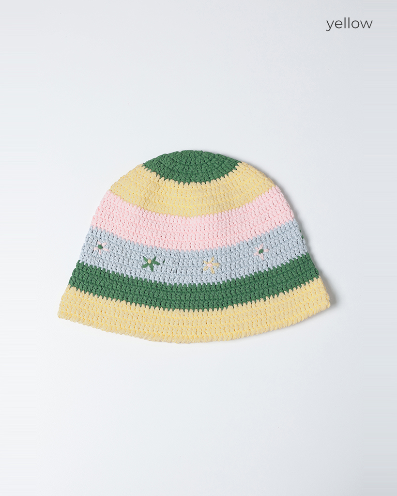 ミニフラワーカラフルクロシェバケットハット | ファッション