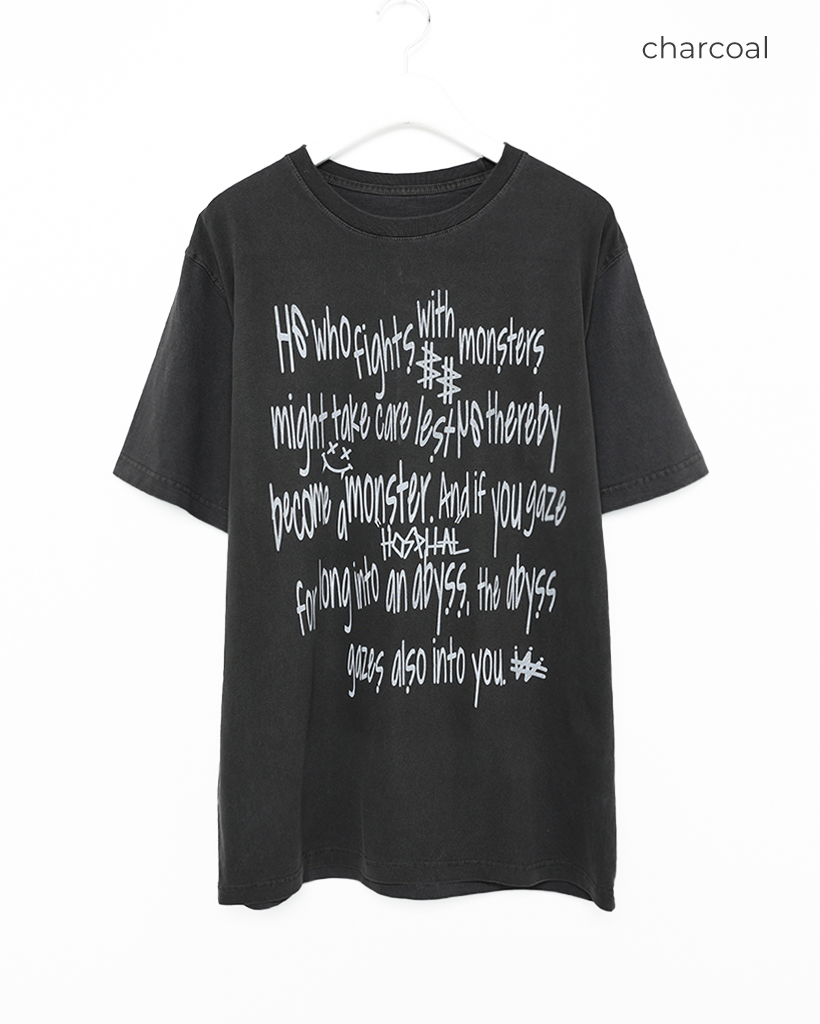 アルファベットレタリングハーフTシャツ | ファッション通販
