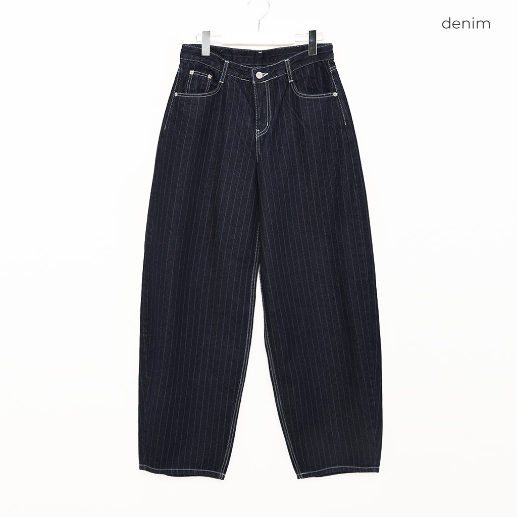 ステッチラインワイドフィットデニムパンツ | ファッション通販