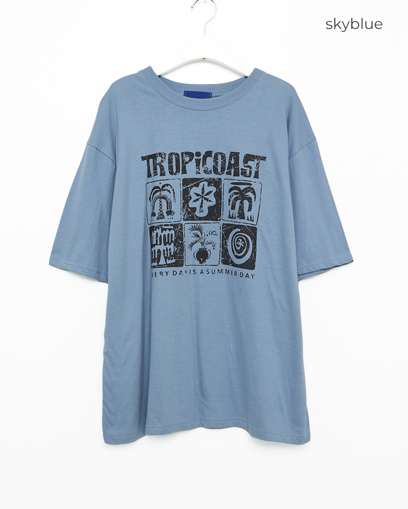 ユニセックス） TROPICOASTピグメントハーフTシャツ