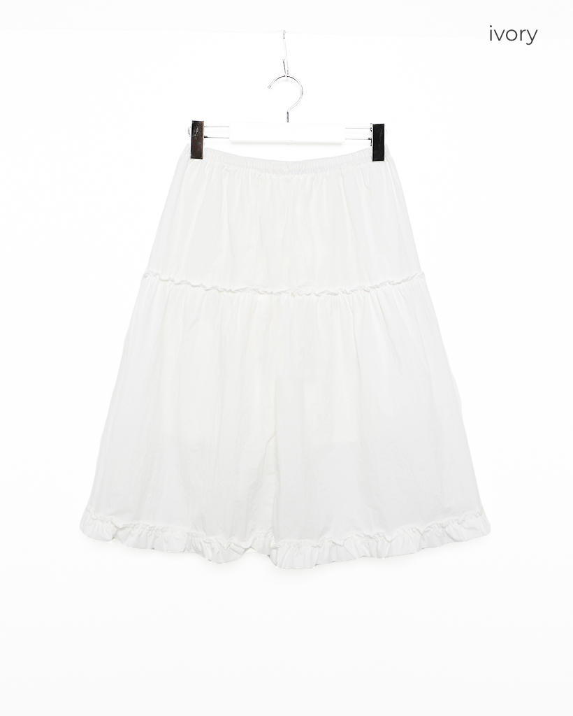 フリルポイントナイロンスカート | ファッション通販サイト NUGU