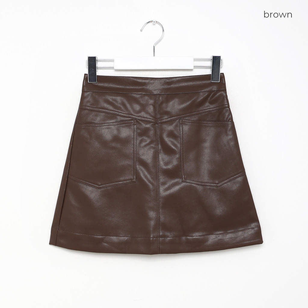 タグ付・新品 ナヌーシュカ フェイクレザー ミディスカート（mline  