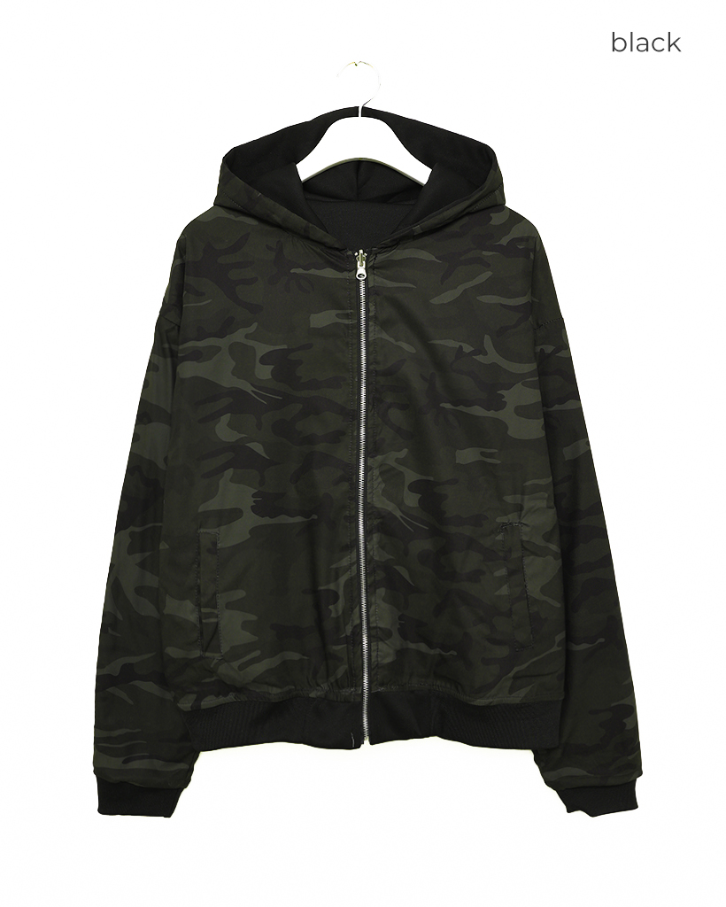 ユニセックス）ミリタリーリバーシブルジップパーカー | ファッション