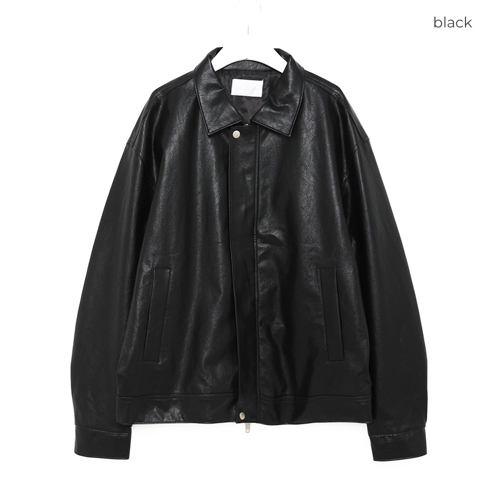 ルーズサイズレザージャケット | ファッション通販サイト NUGU