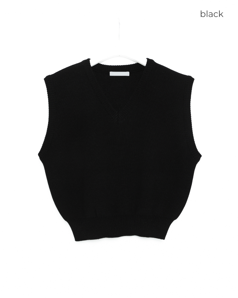 シンプルVネックニットベスト | ファッション通販サイト NUGU