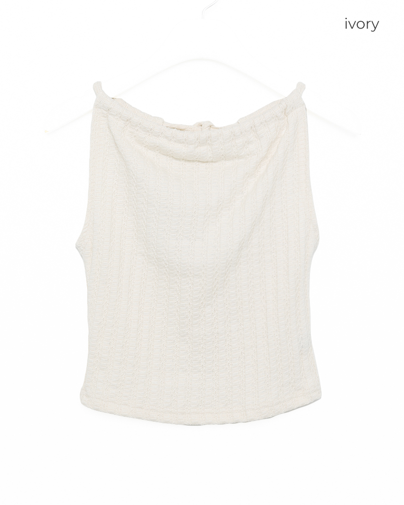 ニットホルターネックギャザーキャミソール | ファッション通販サイト NUGU